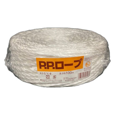 ローヤル化成 ビニール紐 PPロープ綾巻 5mmφx100m巻 1袋（直送品）