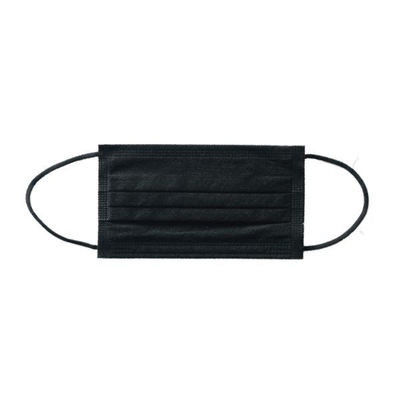 川西工業 使い捨てマスク #7132 使いきり三層式マスク フリー ブラック 50枚入 00363516 1ケース(40個)（直送品）