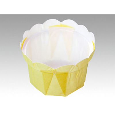 平野紙器 ケーキカップ フラワーポットφ43JP クリームベタ 00367834 1ケース(2400個(50個×48))（直送品）