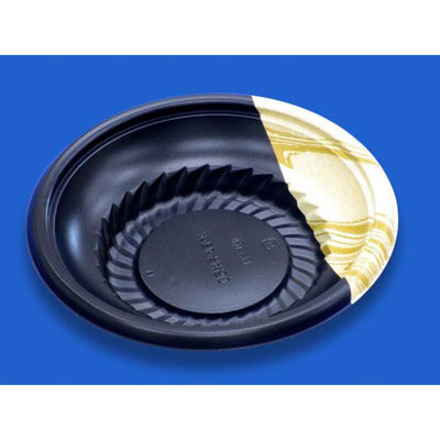 デンカポリマー どんぶり容器 趣き丼50本体吹寄せ黒 00408994 1ケース(600個(50個×12))（直送品）