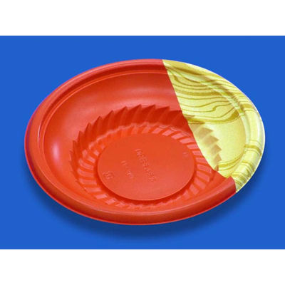 デンカポリマー どんぶり容器 趣き丼50本体吹寄せ赤 00408993 1ケース(600個(50個×12))（直送品）