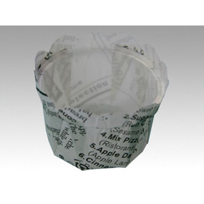 平野紙器 ケーキカップ フラワーポットφ52JP 英字新聞文字黒 00414572 1ケース(2800個(80個×35))（直送品）