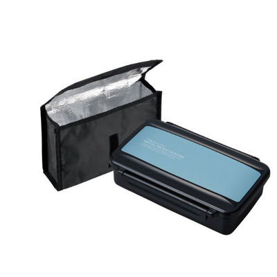 弁当容器 メタルモード ノーム ランチボックス保冷ケース付 BL-17HSE ライトブルー 00417045 1ケース(30個(5個×6))（直送品）
