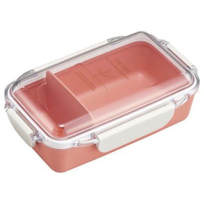 弁当容器 ひのきのぷら ランチボックス(仕切付) PCD-500 ピンク 00417244 1ケース(30個(5個×6))（直送品）