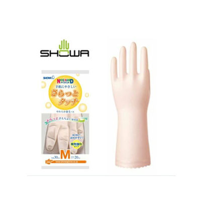 ショーワグローブ ゴム手袋 ナイスハンドさらっとタッチ M・パールグリーン 00442265 1ケース(120個)（直送品）