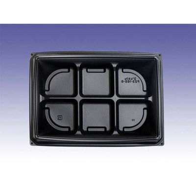 デンカポリマー 軽食容器 D’sカフェP23-16S-6 ブラック 00499149 1ケース(600個(50個×12))（直送品）