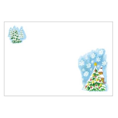 カミイソ産商 テーブルマット 尺3寸 No.470 スノークリスマス 00533862 1袋(100個)（直送品）