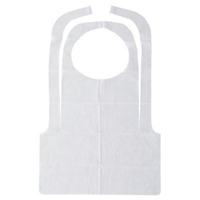 メディテックジャパン 使い捨てエプロン 紐付バーベキューエプロン ホワイト 00635669 1ケース(1000個(50個×20))（直送品）