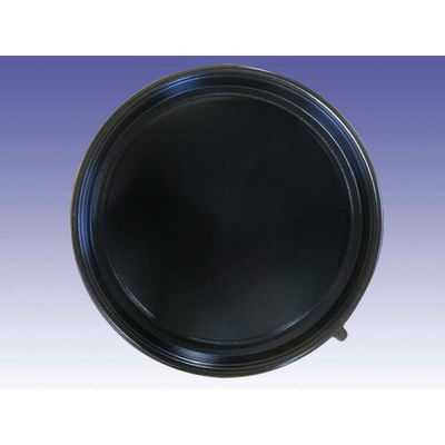 デンカポリマー ピザ容器 ST-370本体 黒 00652111 1ケース(200個(25個×8))（直送品）