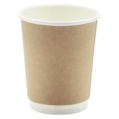 モデリーノ 紙コップ 断熱二重クラフト紙コップ8-80 00757300 1ケース(500個(25個×20))（直送品）