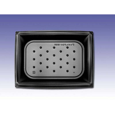 デンカポリマー 軽食容器 D’sカフェP24-18SR ブラック 00760394 1ケース(600個(50個×12))（直送品）