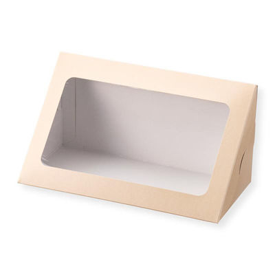 ペーパークラフト サンドイッチ容器 三角サンド ギフトBOX-240B 00764470 1ケース(400個(100個×4))（直送品）