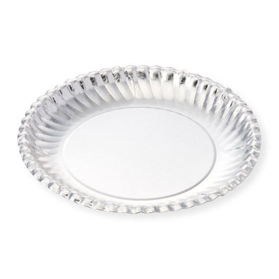 三和紙工 パルプモールド 菊型シルバープレート6号 00764485 1ケース(1500個(50個×30))（直送品）