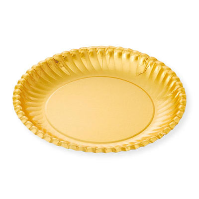 三和紙工 パルプモールド 菊型ゴールドプレート6号 00764490 1ケース(1500個(50個×30))（直送品）