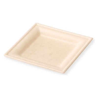 アヅミ産業 紙皿 ムギ&タケスクエアプレート 16cm 00764525 1ケース(600個(50個×12))（直送品）
