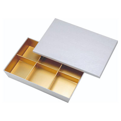 アヅミ産業 弁当容器 HSH テーパー型 松花堂 6仕切板付 (白木目内金) 00765743 1ケース(40個(10個×4))（直送品）