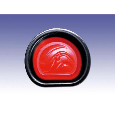 デンカポリマー 和菓子容器 夢月10本体フチ黒内朱 00775931 1ケース(2000個(50個×40))（直送品）