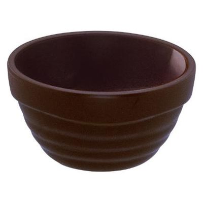アヅミ産業 食器 SM-1117SB 丸ココット(茶色) 00776759 1点（直送品）