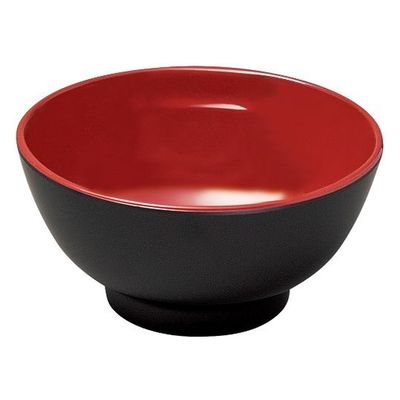 アヅミ産業 食器 SM-11330SS 汁椀(身)漆黒内朱 00776771 1点（直送品）