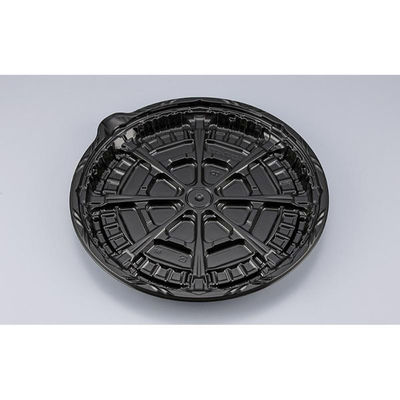 シーピー化成 ピザ容器 CZラプレピザ9 BS黒 本体 0124609000525 1ケース(320個(20個×16))（直送品）