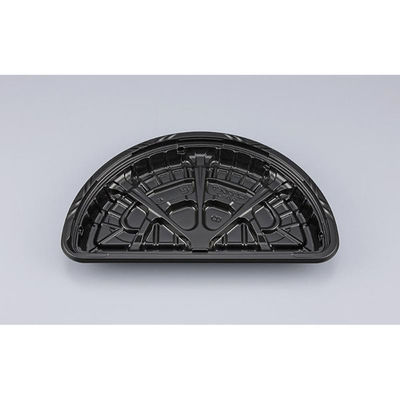 シーピー化成 ピザ容器 CZラプレピザ9ハーフ BS黒本体 0124609020525 1ケース(480個(20個×24))（直送品）
