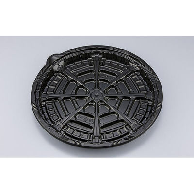 シーピー化成 ピザ容器 CZラプレピザ10 BS黒本体 0124610000525 1ケース(240個(20個×12))（直送品）