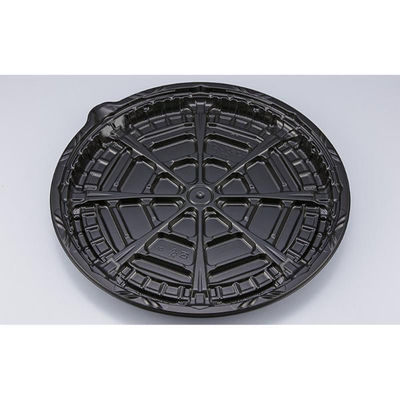 シーピー化成 ピザ容器 CZラプレピザ11 BS黒 本体 0124611000525 1ケース(240個(20個×12))（直送品）