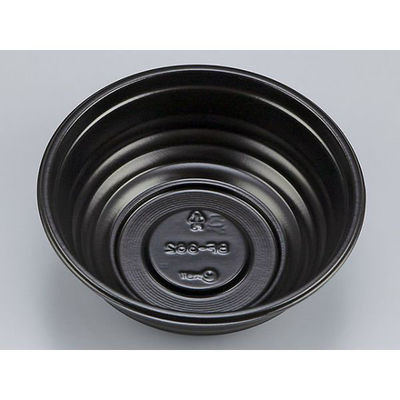 シーピー化成 どんぶり容器 BF-362 黒本体 0140362000525 1袋(50個)（直送品）