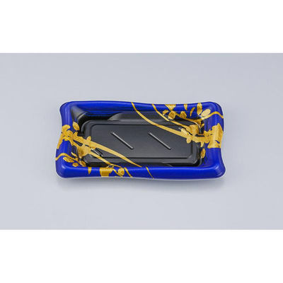 シーピー化成 寿司容器 SF瀬戸波13 綾糸青本体 027861300A805 1ケース(1200個(50個×24))（直送品）