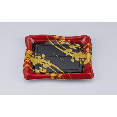 シーピー化成 寿司容器 SF瀬戸波23 綾糸赤本体 027862300A815 1ケース(900個(50個×18))（直送品）