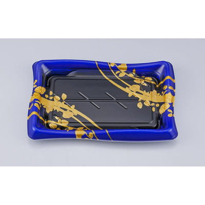 シーピー化成 寿司容器 SF瀬戸波24 綾糸青本体 027862400A805 1ケース(800個(50個×16))（直送品）