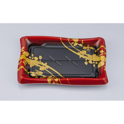 シーピー化成 寿司容器 SF瀬戸波24 綾糸赤本体 027862400A815 1ケース(800個(50個×16))（直送品）