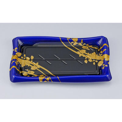 シーピー化成 寿司容器 SF瀬戸波25 綾糸青本体 027862500A805 1ケース(600個(50個×12))（直送品）