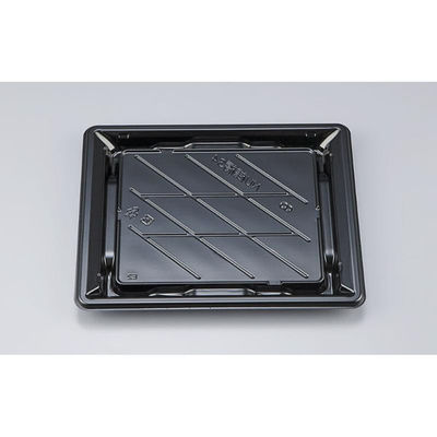 シーピー化成 寿司容器 NU桟橋34 黒 本体 0394034000525 1ケース(600個(50個×12))（直送品）