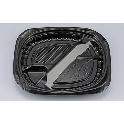 シーピー化成 弁当容器 CBFまろん8S-1 黒本体 0A02108510525 1ケース(600個(50個×12))（直送品）