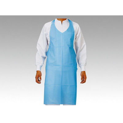 宇都宮製作 使い捨てエプロン ウツノミヤ ポリエプロン ブルー S 180854 1ケース(800個(50個×16))（直送品）