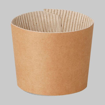 8オンス アイスアンドスープカップ用スリーブ(クラフト) 198493 1ケース(500個(100個×5))（直送品）