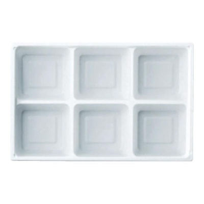 アヅミ産業 270-180-1 (白) 6ツ仕切 270-180-1WH 1ケース(600個(50個×12))（直送品）