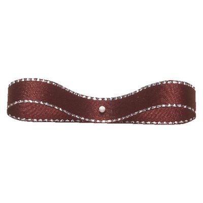 東京リボン リボン グリッターWサテン ブラウン 33112-25 1ケース(20個)（直送品）