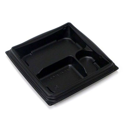 デンカポリマー 軽食容器 ゴゼン17-17-AK本体 黒 39783 1ケース(600個(50個×12))（直送品）