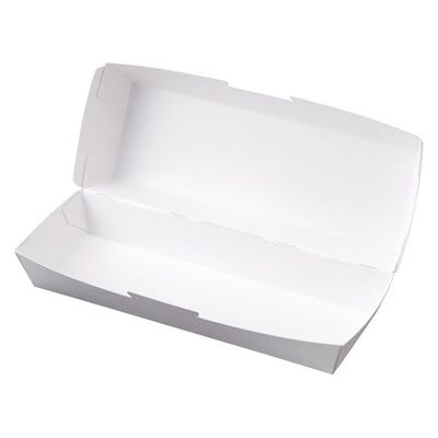 東罐興業 軽食容器 ホットドックトレー白無地 647936 1ケース(600個(100個×6))（直送品）