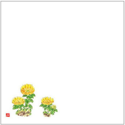 カミイソ産商 敷紙 耐油天紙 4寸 No.0047 福寿草 70000047 1袋(100個)（直送品）