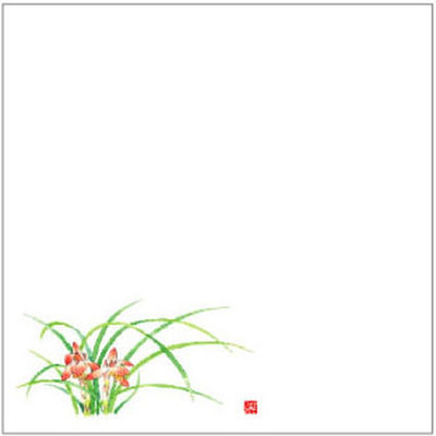 カミイソ産商 敷紙 耐油天紙 4寸 No.0049 春蘭 70000049 1袋(100個)（直送品）