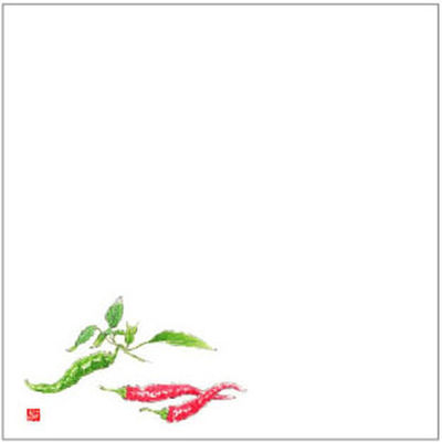 カミイソ産商 敷紙 耐油天紙 4寸 No.0055 唐辛子 70000055 1袋(100個)（直送品）