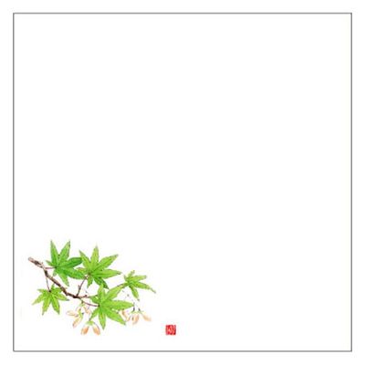 カミイソ産商 敷紙 耐油天紙 5寸 No.0063 青もみじ 70000063 1袋(100個)（直送品）