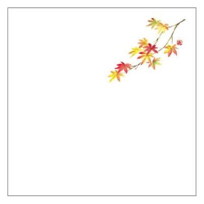カミイソ産商 敷紙 和紙5寸懐紙 No.7224 紅葉 70027224 1袋(100個)（直送品）