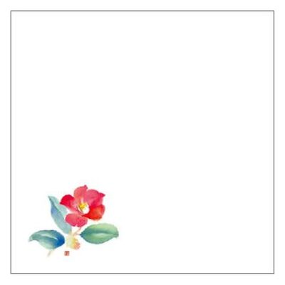 カミイソ産商 敷紙 和紙5寸懐紙 No.7285 寒椿 70027285 1袋(100個)（直送品）