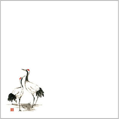 カミイソ産商 敷紙 和紙5寸懐紙 No.7500 鶴 70027500 1袋(100個)（直送品）