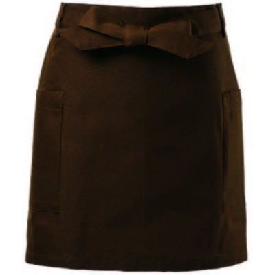 サンユニフォーム ショートエプロン(ブラウン)F 701-S713-2 1点（直送品）