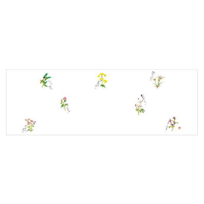 カミイソ産商 テーブルマット おてもとマット No.3316 秋野の花 77003316 1袋(100個)（直送品）